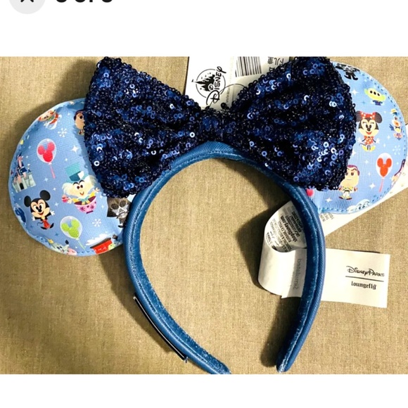 NWT Disney Loungefly WDW Attraction Character Cuties Minnie Bow Ears Headband main image 5